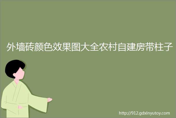 外墙砖颜色效果图大全农村自建房带柱子